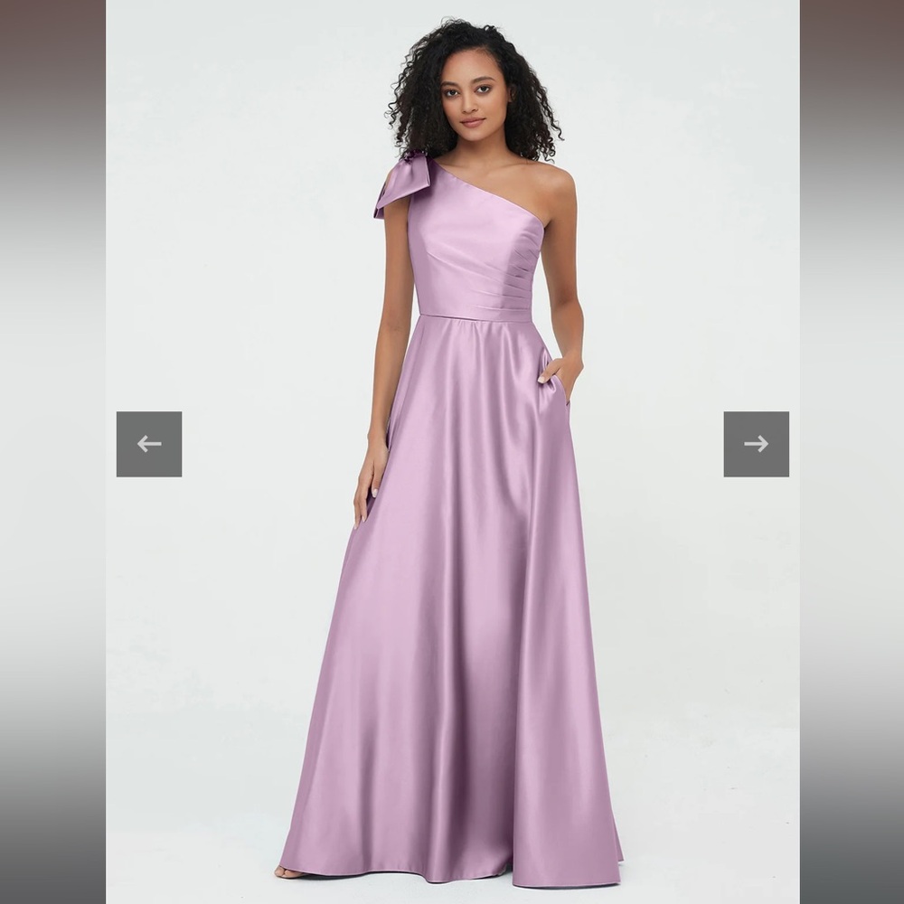 Elegant One-Shoulder Lavender Dress
